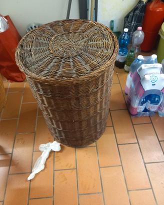 grande cesto biancheria vintage 