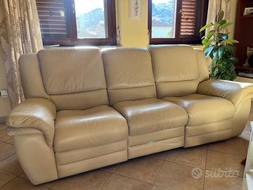 Divano in pelle 3 sedute
