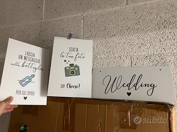 Set cartelli matrimonio - wedding