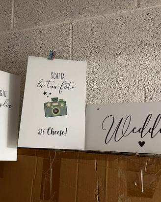 Set cartelli matrimonio - wedding