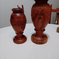 Vasi legno intarsiati a mano