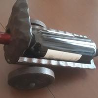 Carretto porta bottiglie in legno