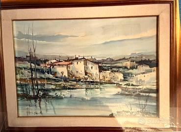 Quadro orginale olio su tela sulla laguna