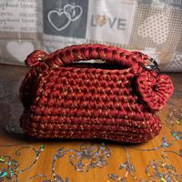 Clutch bag bordeaux e oro