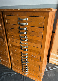 Cassettiera tipografica vintage