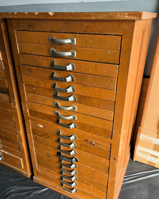 Cassettiera tipografica vintage