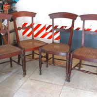 sedie da camino antiche con paglia di vienna