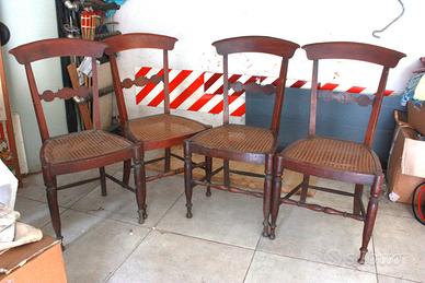 sedie da camino antiche con paglia di vienna