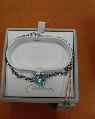 Bracciale argento 925, topazio cuore Cielo Miluna 