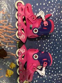 Pattini roller bimba, casco e protezioni