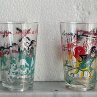 4 bicchieri Francesi vintage La Fontaine