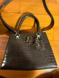 Borsa Guess originale marrone pelle tartarugata