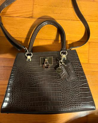 Borsa Guess originale marrone pelle tartarugata