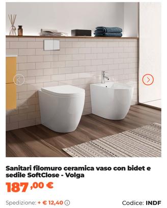 Vaso sanitario filomuro WC NUOVO