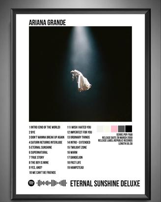 Poster “Eternal Sunshine Deluxe” di Ariana Grande.