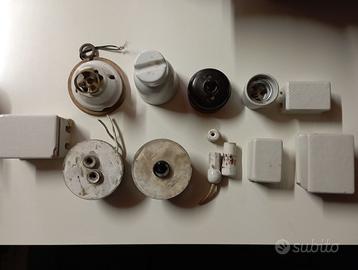 Materiale elettrico vintage in ceramica