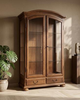 Vetrina Cappellini Noce Cassetti Serratura