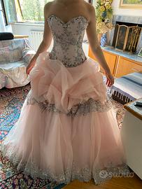 Vestito da sposa tg 40 rosa antico PERFETTO