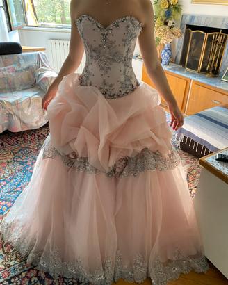 Vestito da sposa tg 40 rosa antico PERFETTO