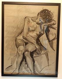 Testa 1976-Donna nuda seduta