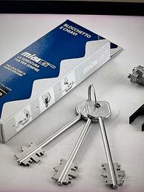 Blocchetto DIERRE 3 chiavi serratura originale