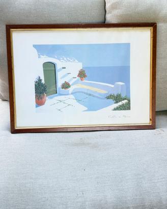 Coppia di stampe vintage Paros Grecia
