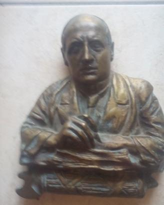 Placca in Bronzo Benito Mussolini Fascio Littorio