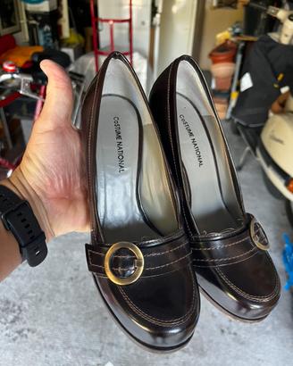Scarpa donna pelle con fibbia