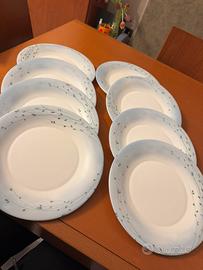 8 piatti piani grandi Rocco bormioli vintage