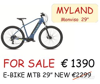 Bicicletta E-Bike nuova MTB Monviso 29"