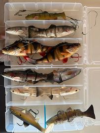 Esche varie pesca al luccio ecc
