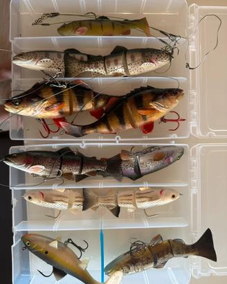 Esche varie pesca al luccio ecc
