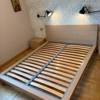 Letto Matrimoniale Caccaro in rovere sbiancato