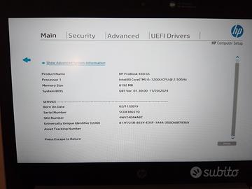Notebook HP ProBook 430 G5