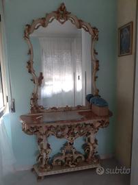 Specchio con mensola antica