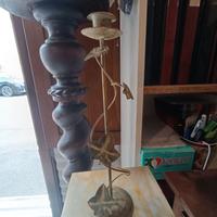 Candelabro in metallo stile vintage
