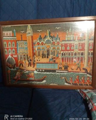 quadro puzzle gente a venezia