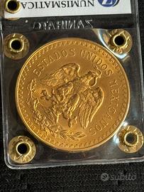 rara moneta oro messicana