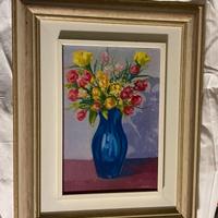 Quadro d'autore - Fiori nel vaso blu