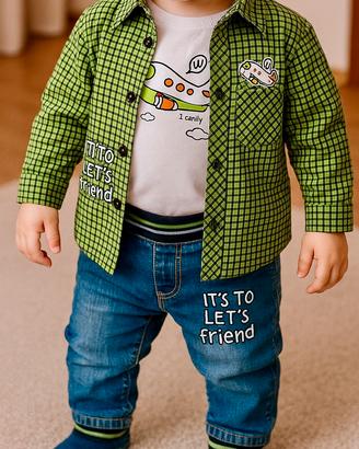 Completo 3 pezzi NUOVO per bambino 3-6 mesi