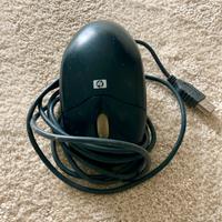 Mouse HP ottico USB da viaggio, Nero