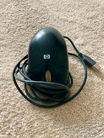 Mouse HP ottico USB da viaggio, Nero