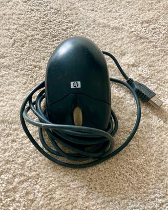 Mouse HP ottico USB da viaggio, Nero