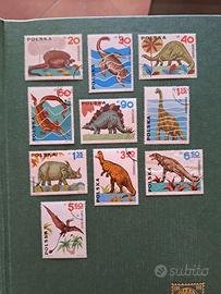 Francobolli Polonia 1965 Animali Preistorici