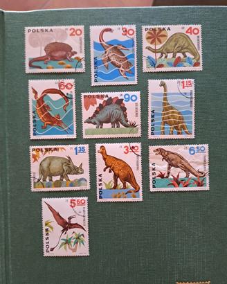 Francobolli Polonia 1965 Animali Preistorici