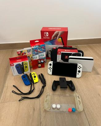Nintendo Switch OLED + 2° Joy-Con + Giochi + Acc.
