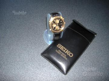 Orologio uomo marca SEIKO cinturino in pelle nero