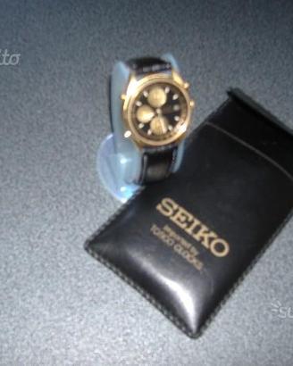 Orologio uomo marca SEIKO cinturino in pelle nero