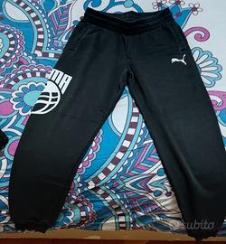 Pantaloni neri tuta ragazzo Puma