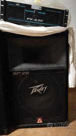 impianto audio speaker Peavey casse dj